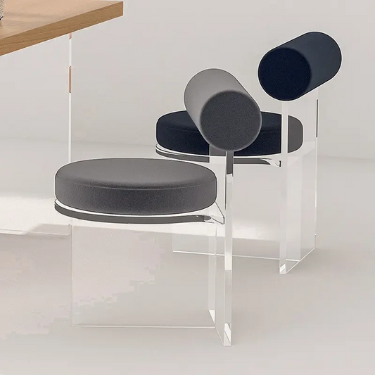 Lara - Modern acrylic Chair in Grey