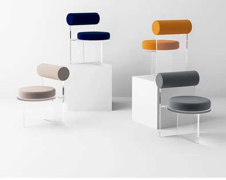 Lara - Modern acrylic Chair in Beige