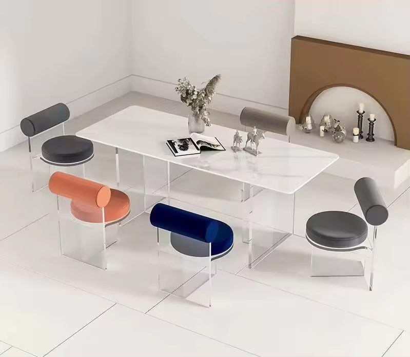 Lara - Modern acrylic Chair in Beige